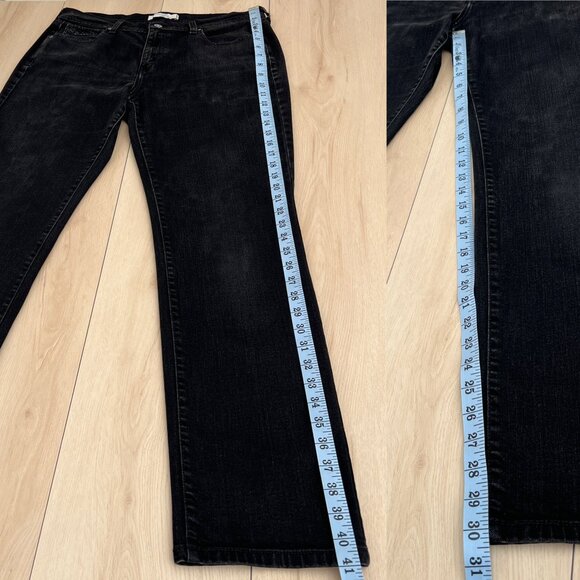 Levi's Women's Black Tag 505 Straight Leg Stretch Denim w/ Pocket Detail Size 12 - Picture 15 of 16